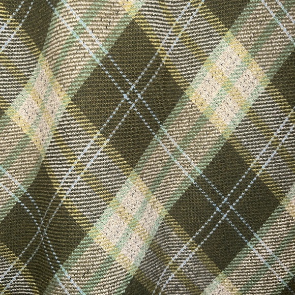 NWT LOFT Green Plaid A-Line Skirt 14 - Picture 3 of 6